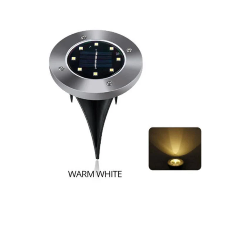 8 LED Ulkouima Solar Disk Valo - Image 6