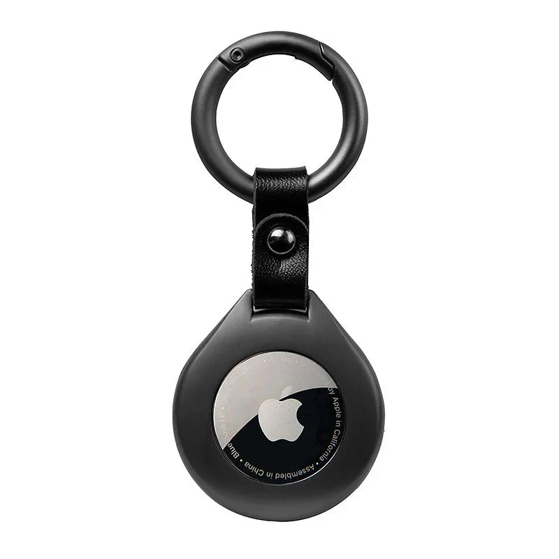 Apple Airtag Suojakotelo Nahka-Metalli - Image 5