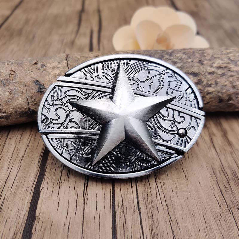 Cowboys-vyön solki Metallinen Soikea - Image 10