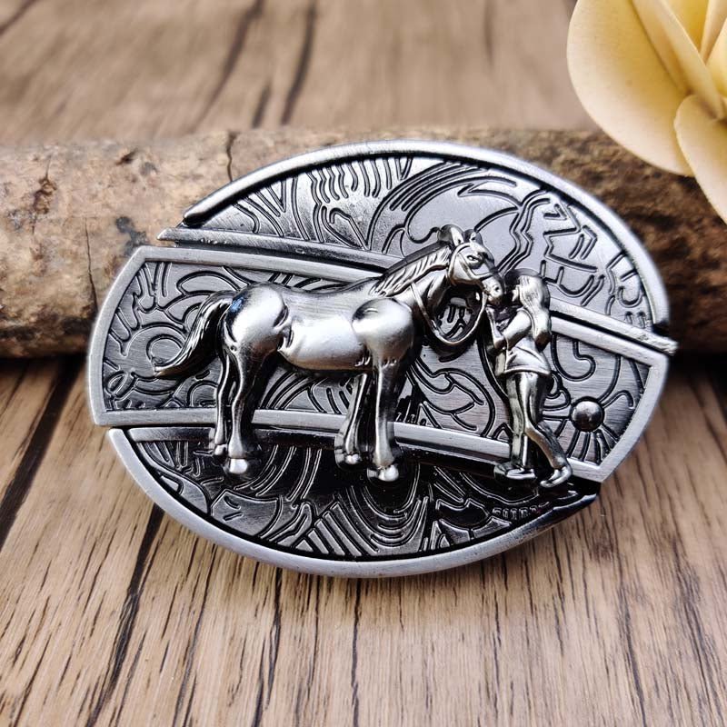 Cowboys-vyön solki Metallinen Soikea - Image 13