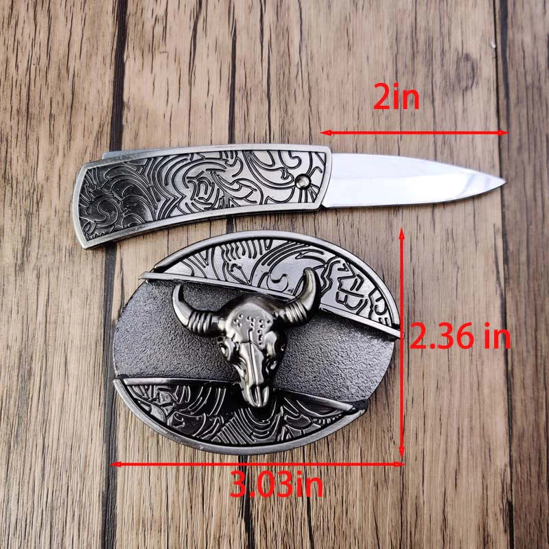 Cowboys-vyön solki Metallinen Soikea - Image 3