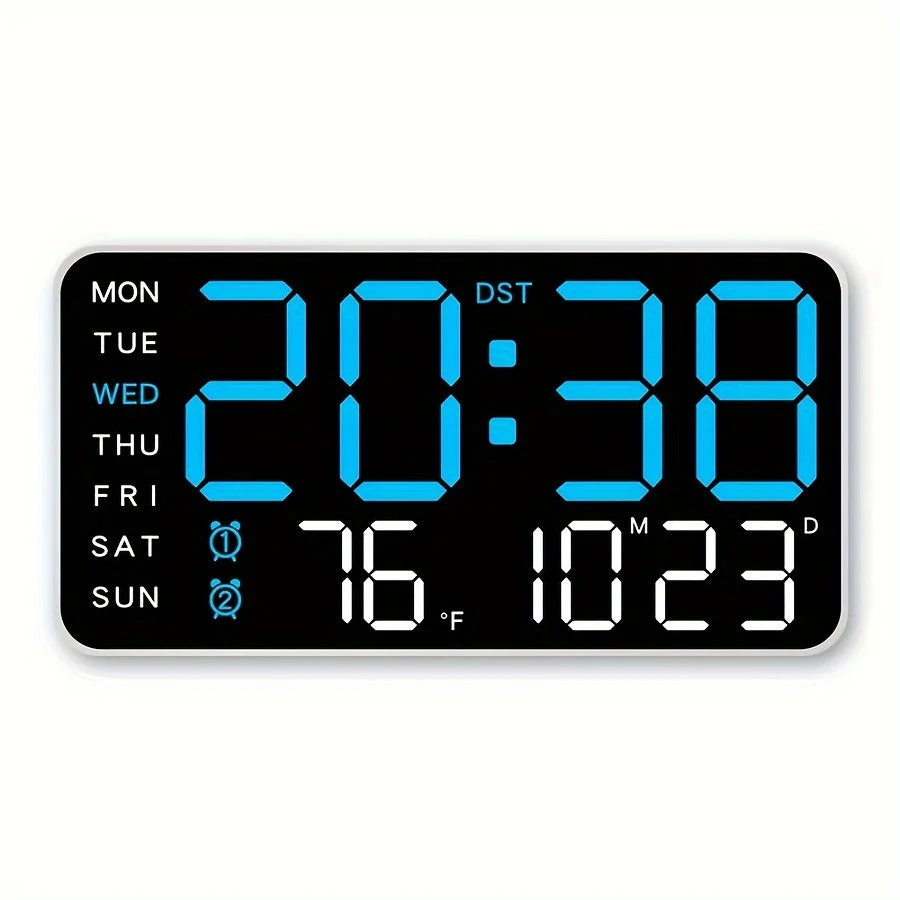 Digitaalinen Seinäkello Monitoiminen Moderni Tyylikäs Design