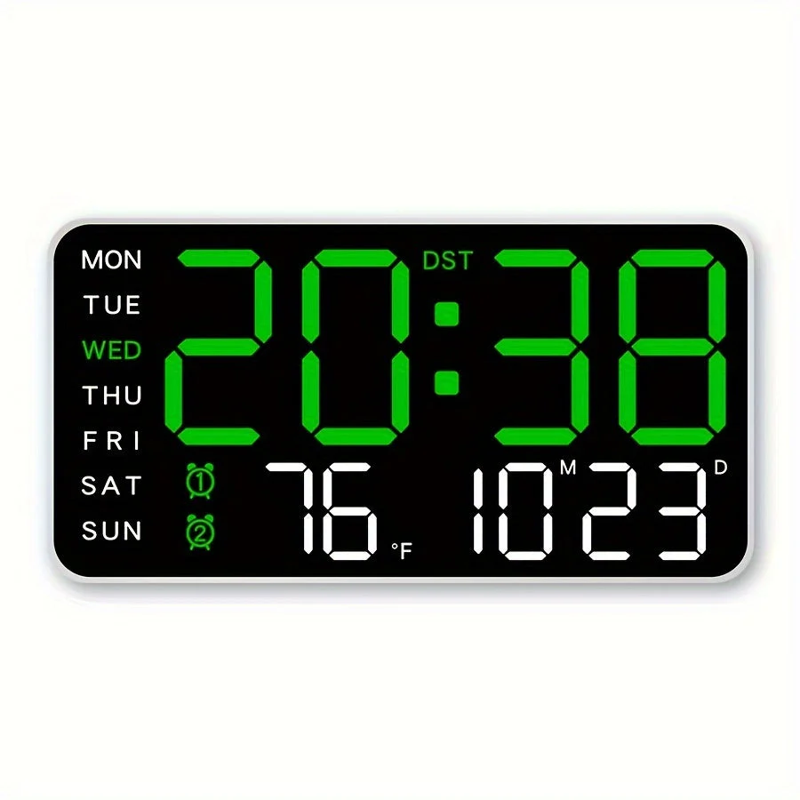 Digitaalinen Seinäkello Monitoiminen Moderni Tyylikäs Design - Image 2