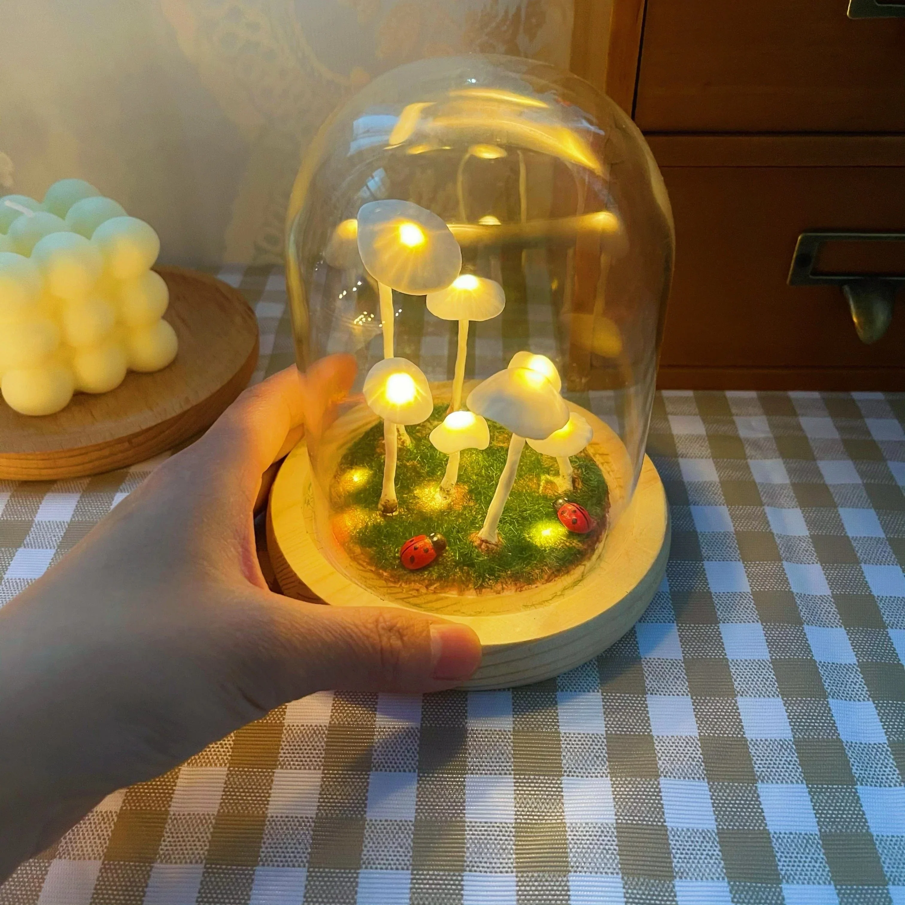 DIY LED Pöytälamppu Sieni Muotoilu Luovuus Valaistus - Image 6