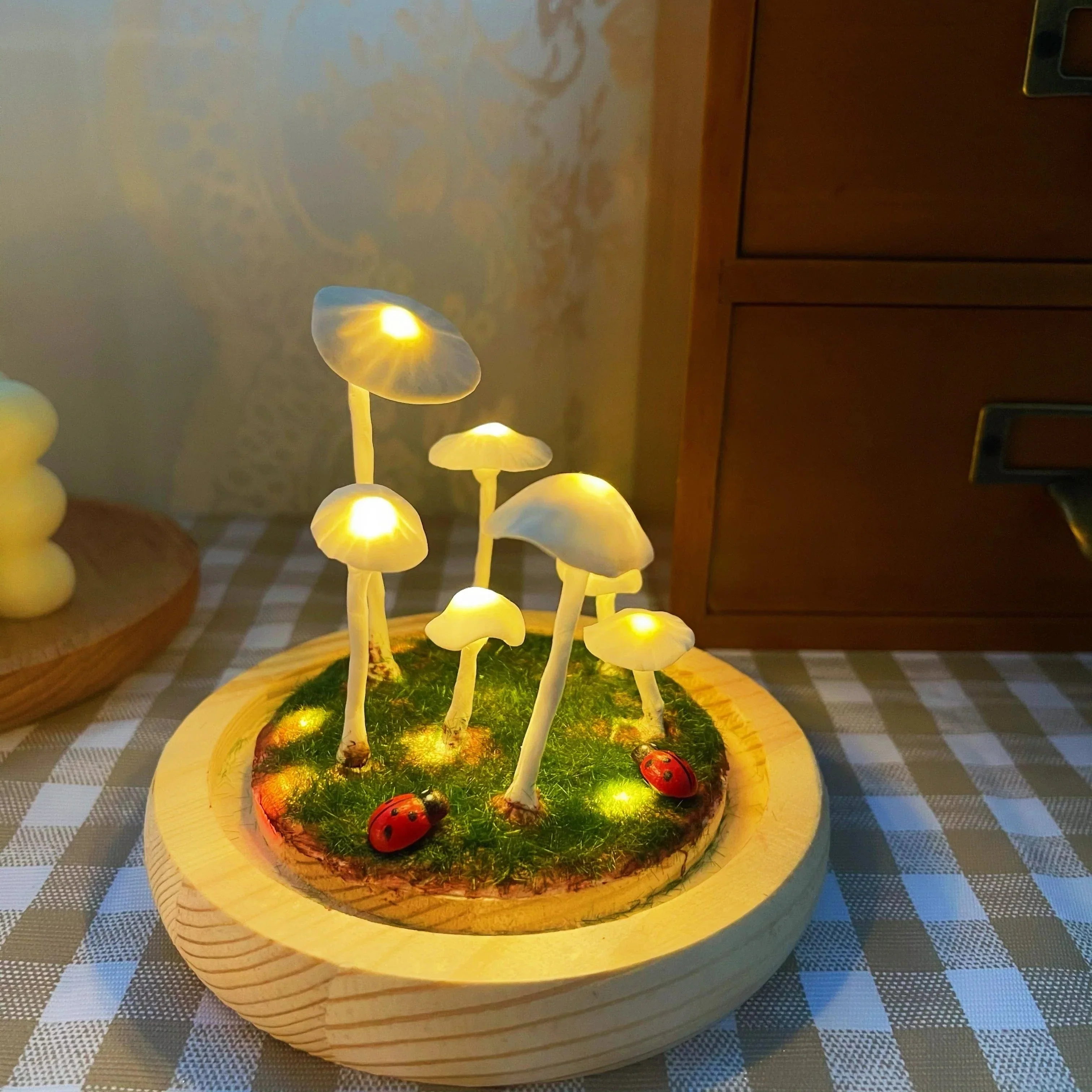 DIY LED Pöytälamppu Sieni Muotoilu Luovuus Valaistus - Image 7