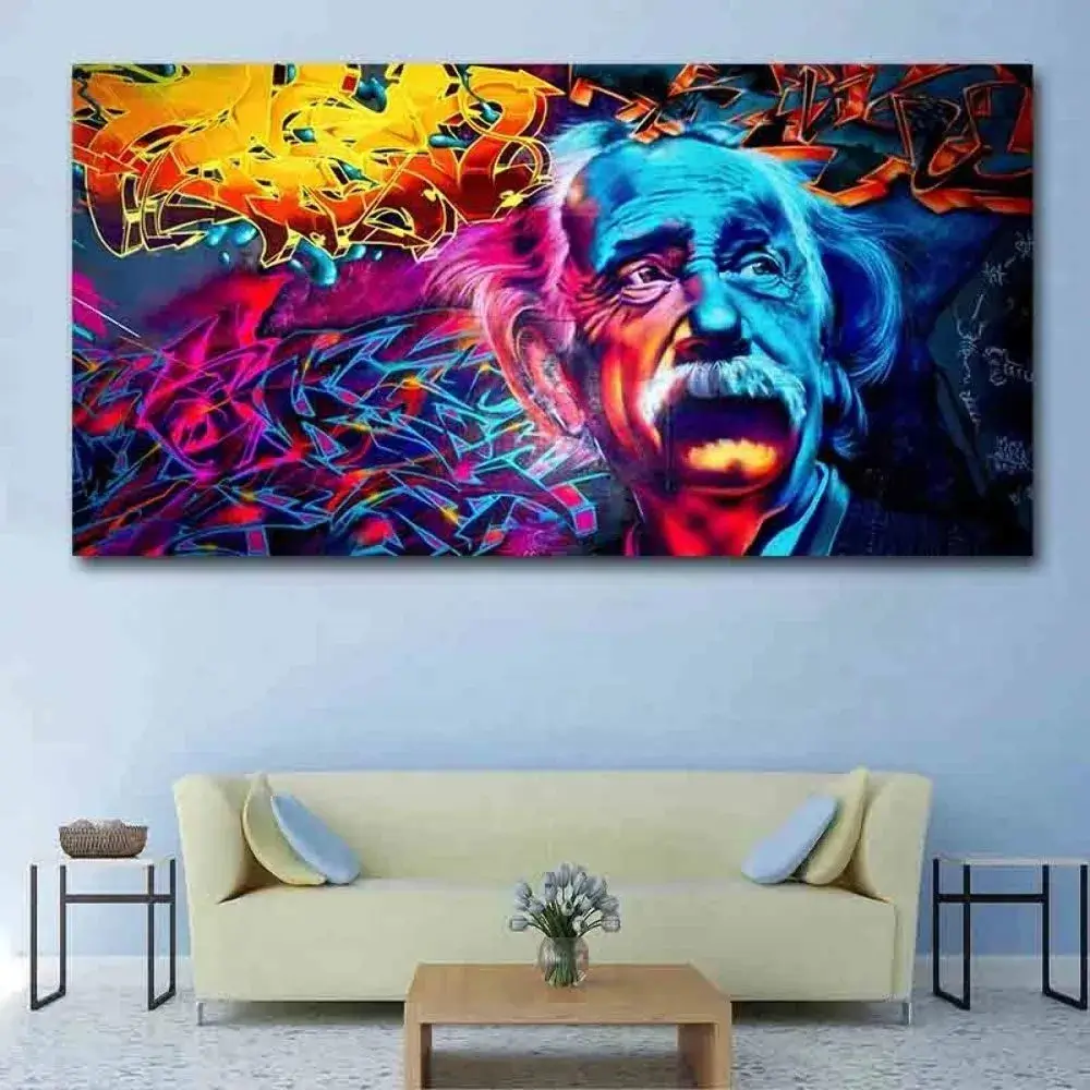 Einstein Graffiti kankaalle Wall Art - Image 8
