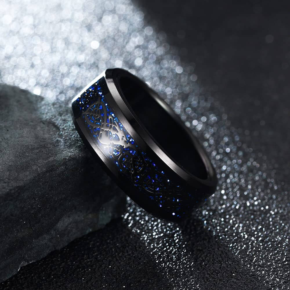 Hiilikuitu Celtic Dragon Ring - Image 10