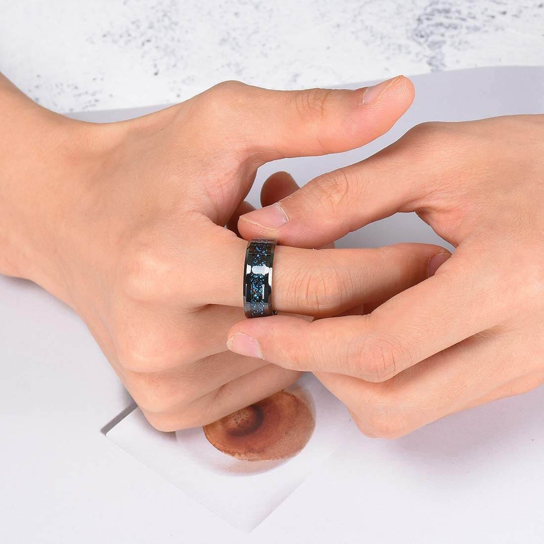 Hiilikuitu Celtic Dragon Ring - Image 12