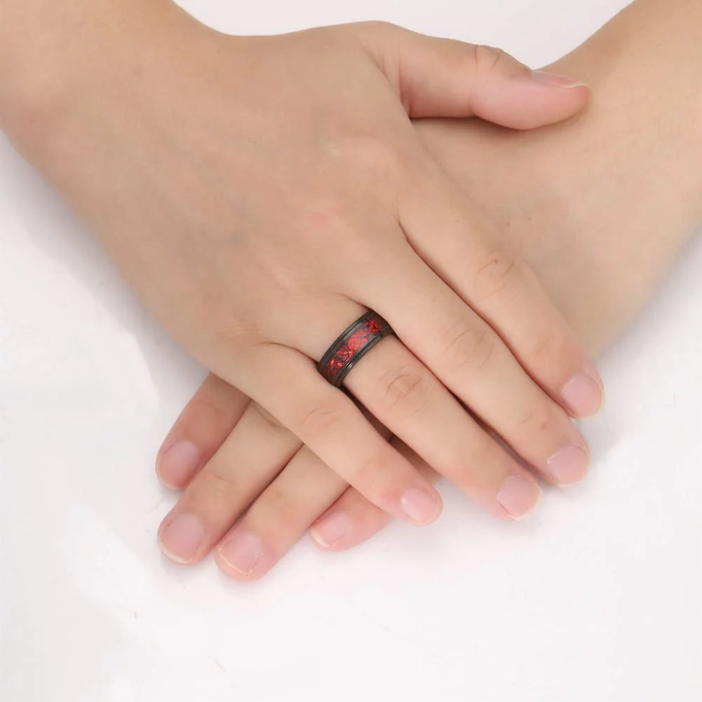 Hiilikuitu Celtic Dragon Ring - Image 13