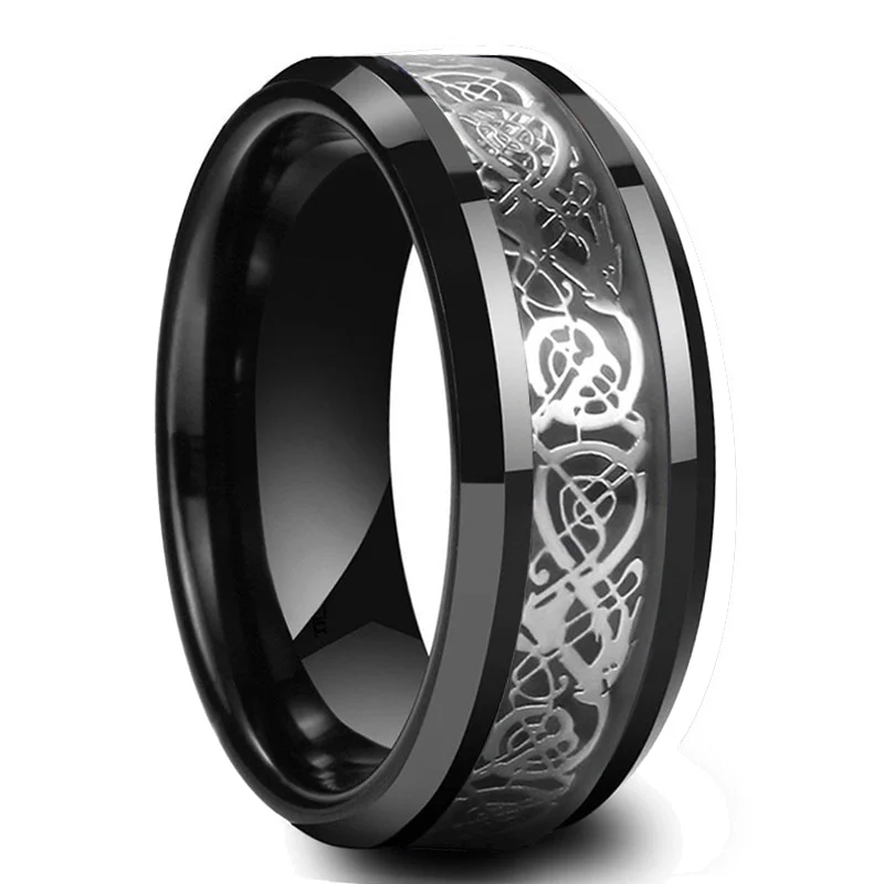 Hiilikuitu Celtic Dragon Ring - Image 14