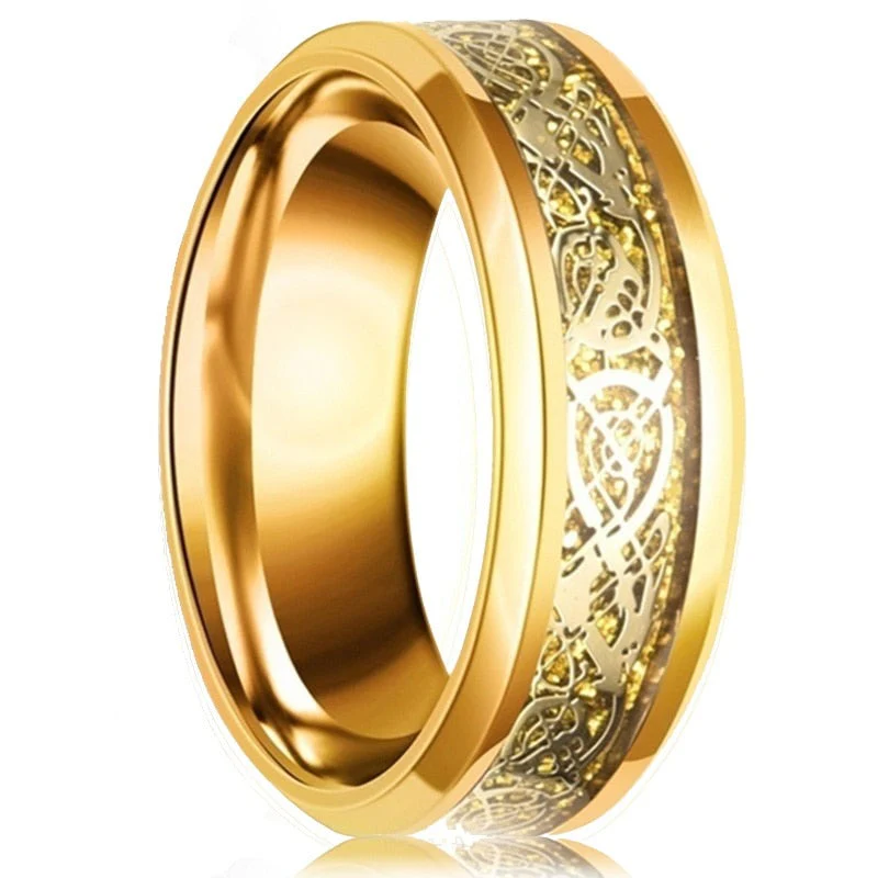 Hiilikuitu Celtic Dragon Ring - Image 18