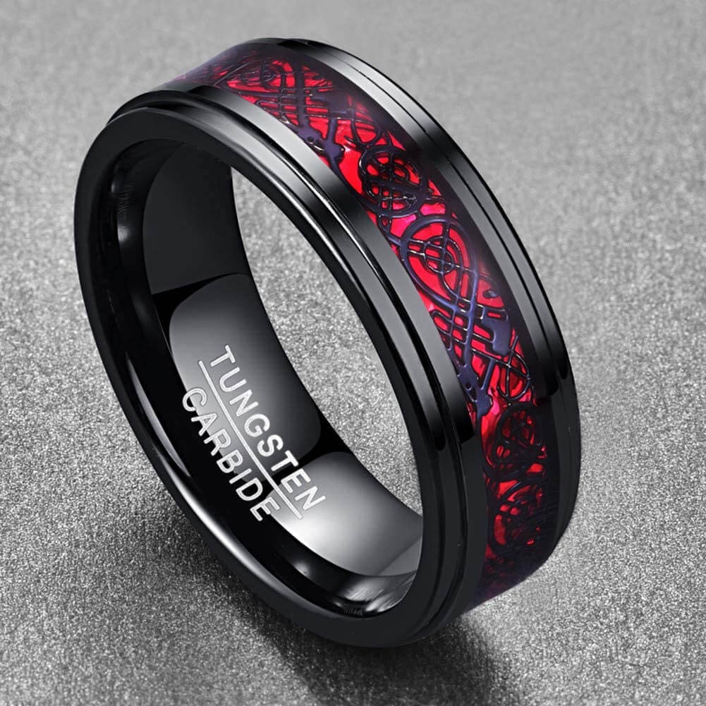 Hiilikuitu Celtic Dragon Ring - Image 7