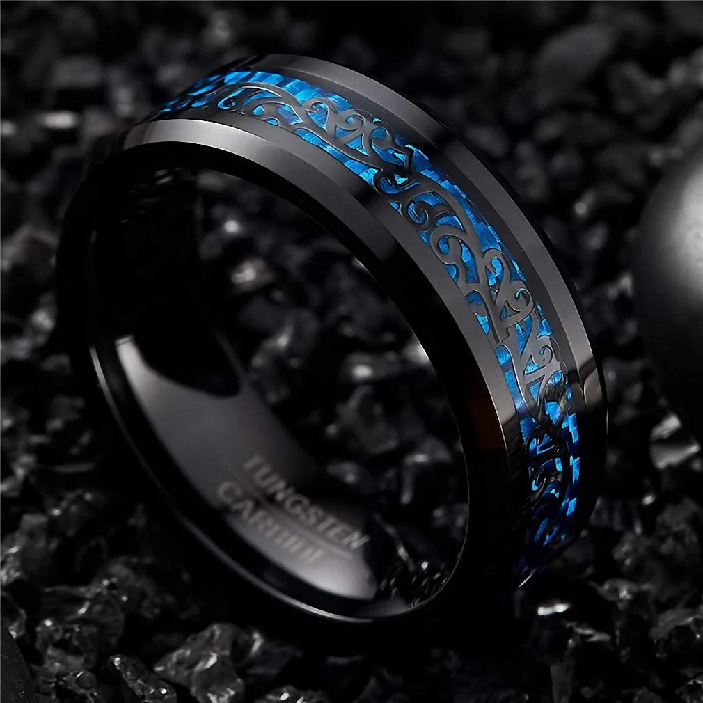 Hiilikuitu Celtic Dragon Ring - Image 8