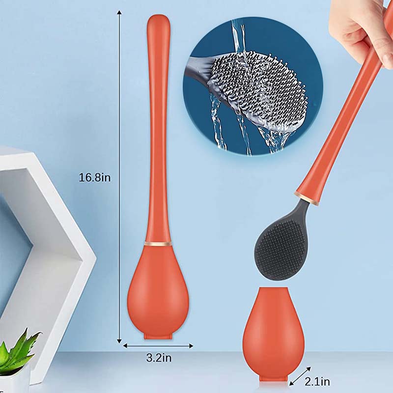 Innovatiivinen Silikoni Wc-Harja Modernilla Seinätelineellä - Image 5