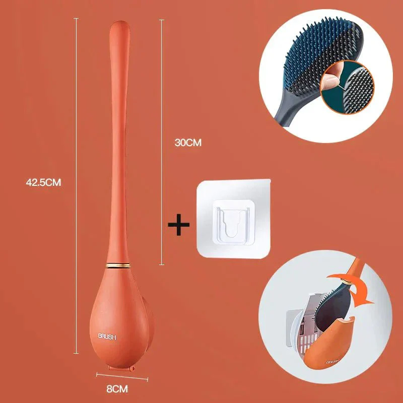 Innovatiivinen Silikoni Wc-Harja Modernilla Seinätelineellä - Image 7
