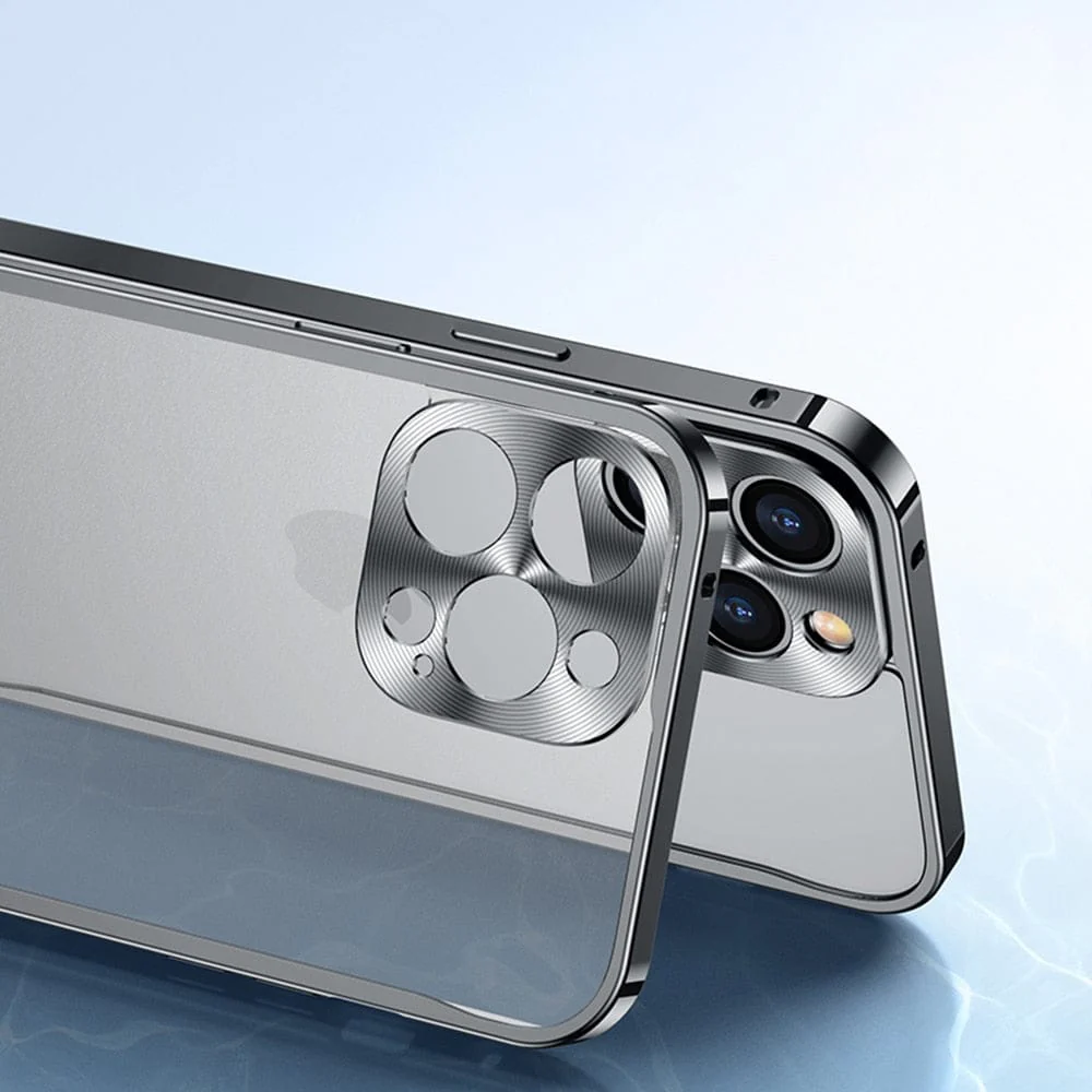 iPhone 11, 12, 13, 14, 15, 16, 17, Pro Max, Pro, Mini Metallikotelo Modernilla Muotoilulla - Image 2