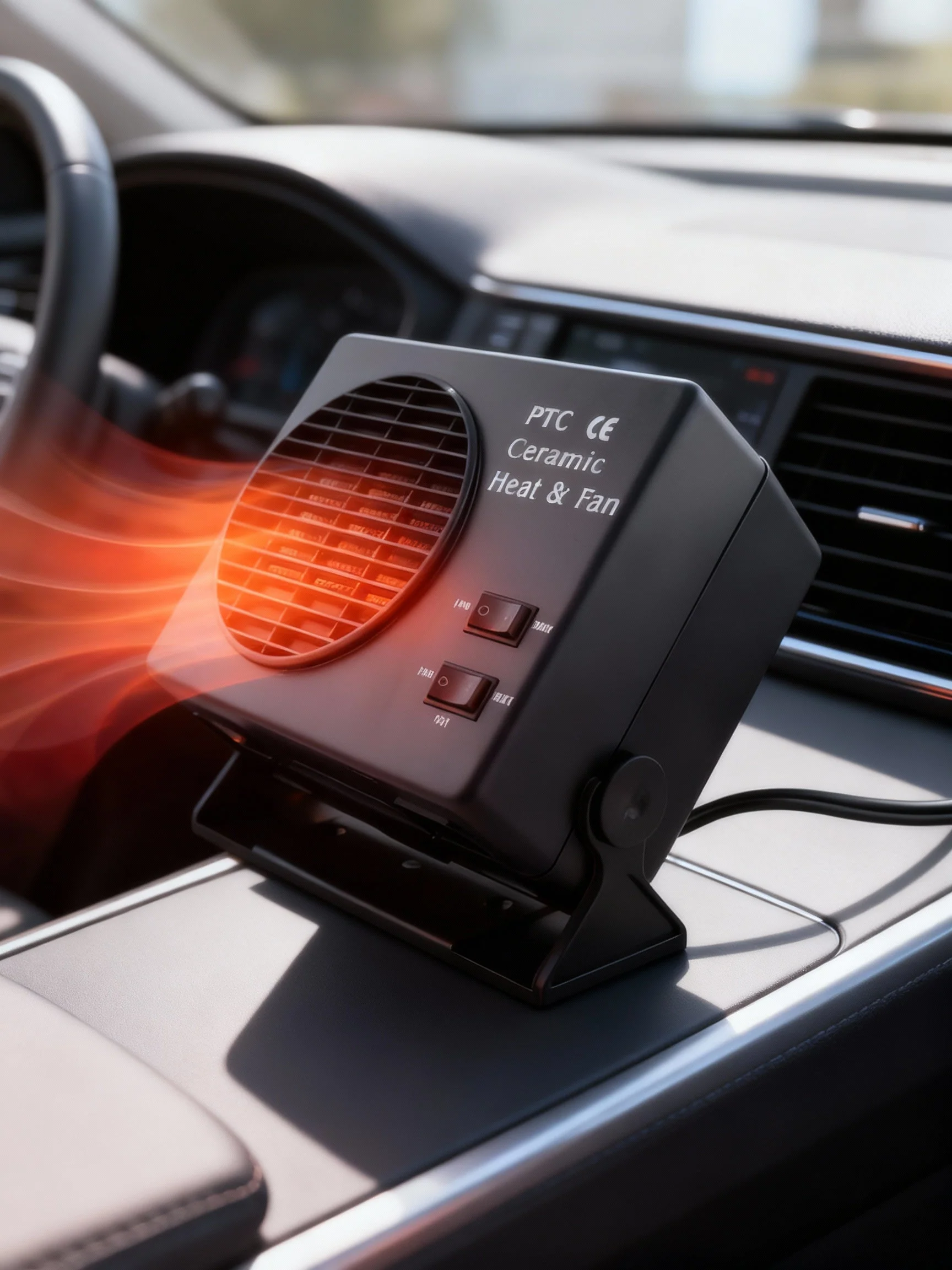 Kannettava 12V Autonlämmittimen Tuuletin