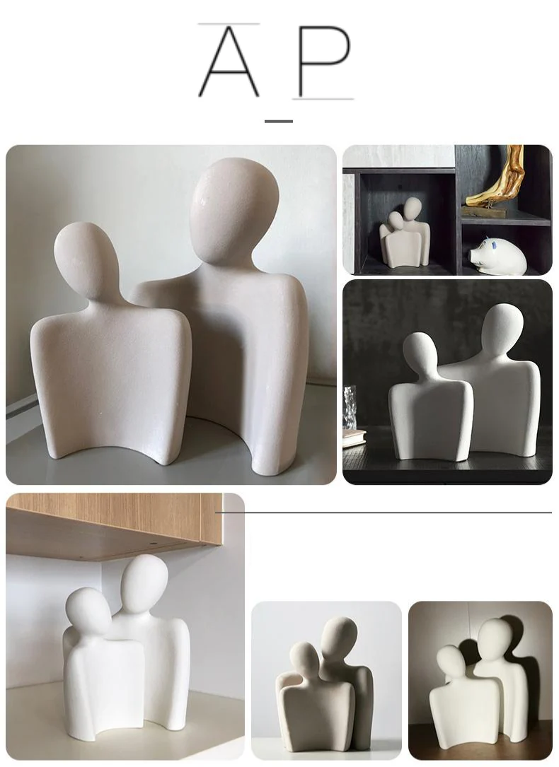 Keraaminen Abstrakti Rakkauspatsas Tyylikkääseen Kodin Sisustukseen - Image 7