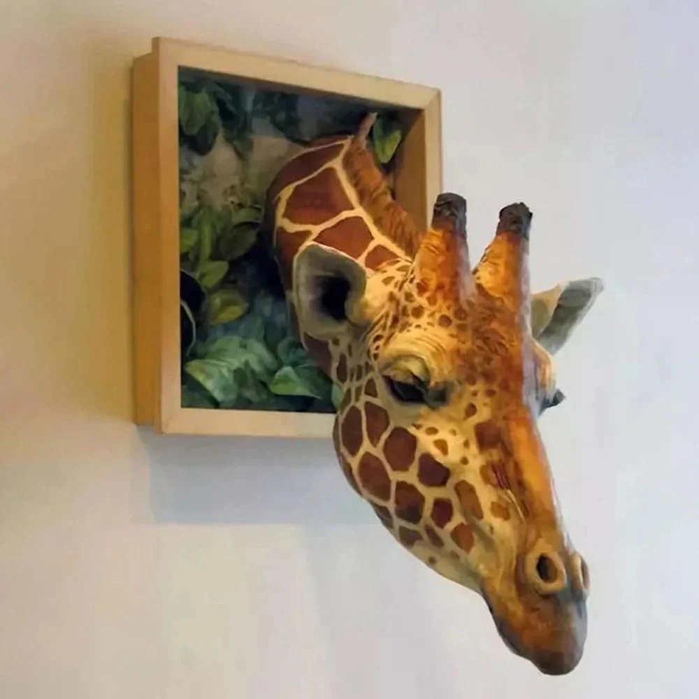 Kirahvin Pää 3D-Seinäkoriste