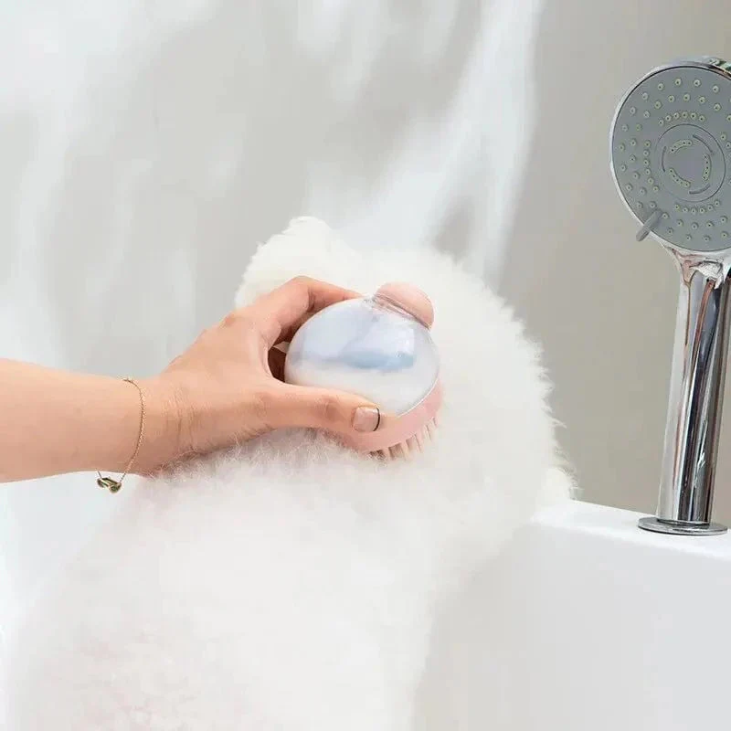 Koiran Kylpyharja Silikonilla ja Shampoo-annostelijalla - Image 3