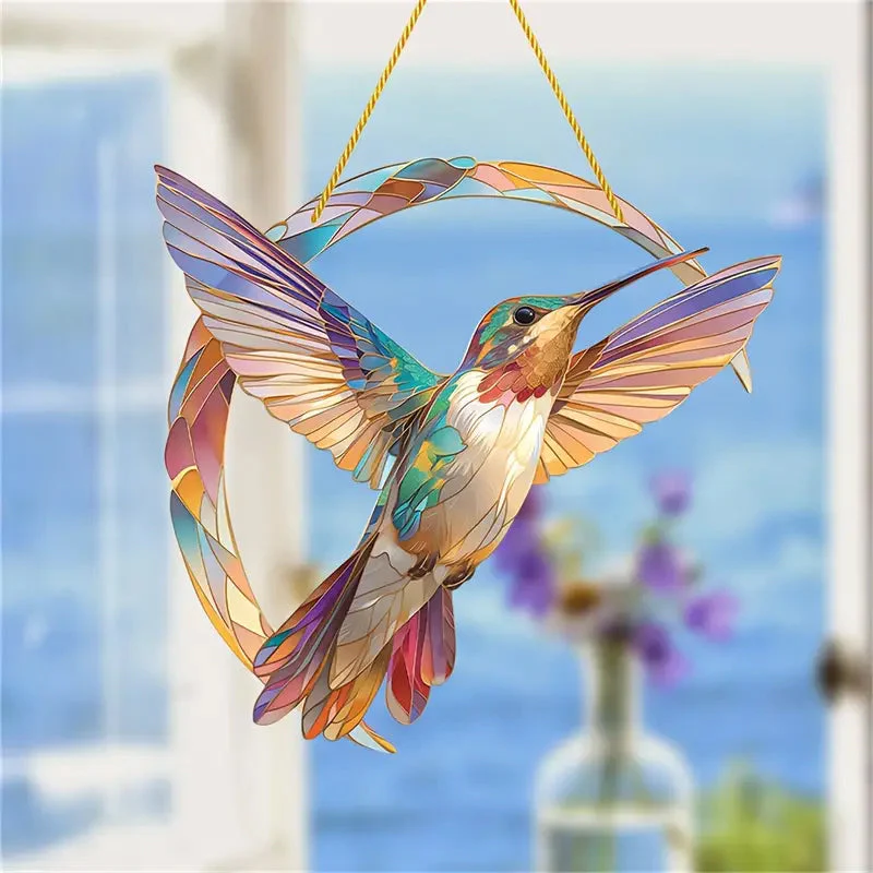 Kolibrin Muotoinen Aurinkosieppari Sisustukseen ja Puutarhaan - Image 2