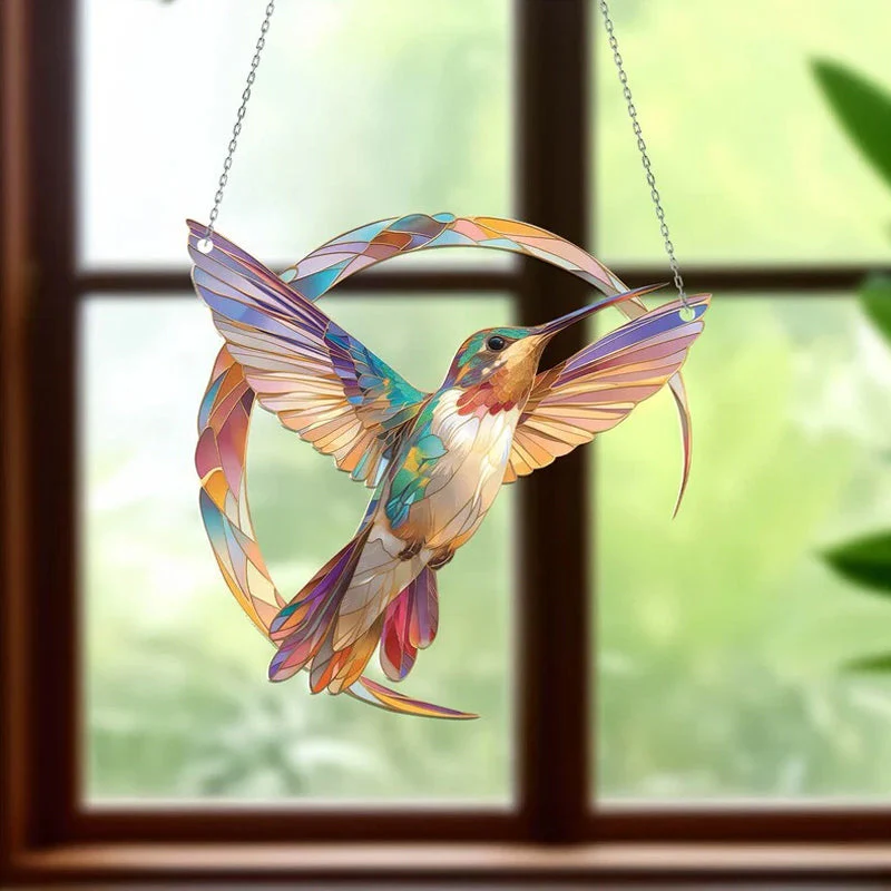 Kolibrin Muotoinen Aurinkosieppari Sisustukseen ja Puutarhaan - Image 3