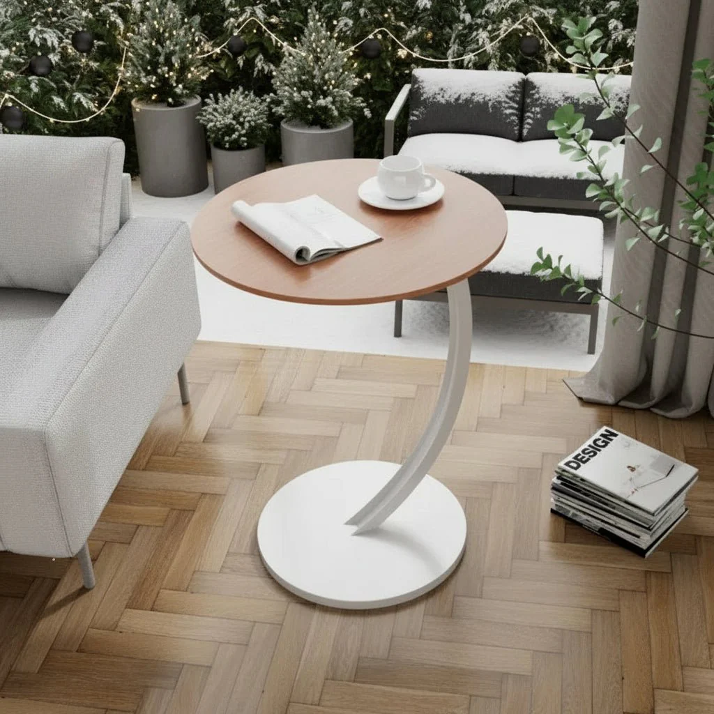 Kompakti Pyöreä Sivupöytä Moderniin Asumiseen - Image 5
