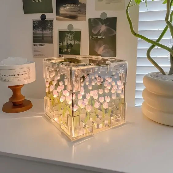 Kukkalaatikko Tulppaanivalo Moderni Sisustuselementti - Image 2