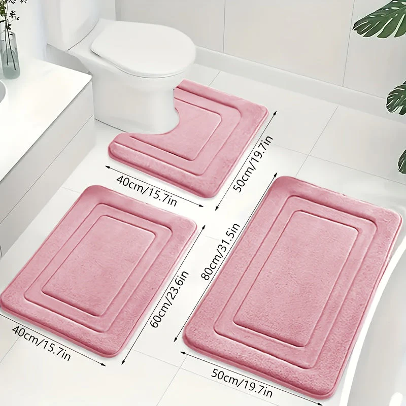 Kylpyhuoneen 3-osainen Memory Foam -matto setti - Image 10