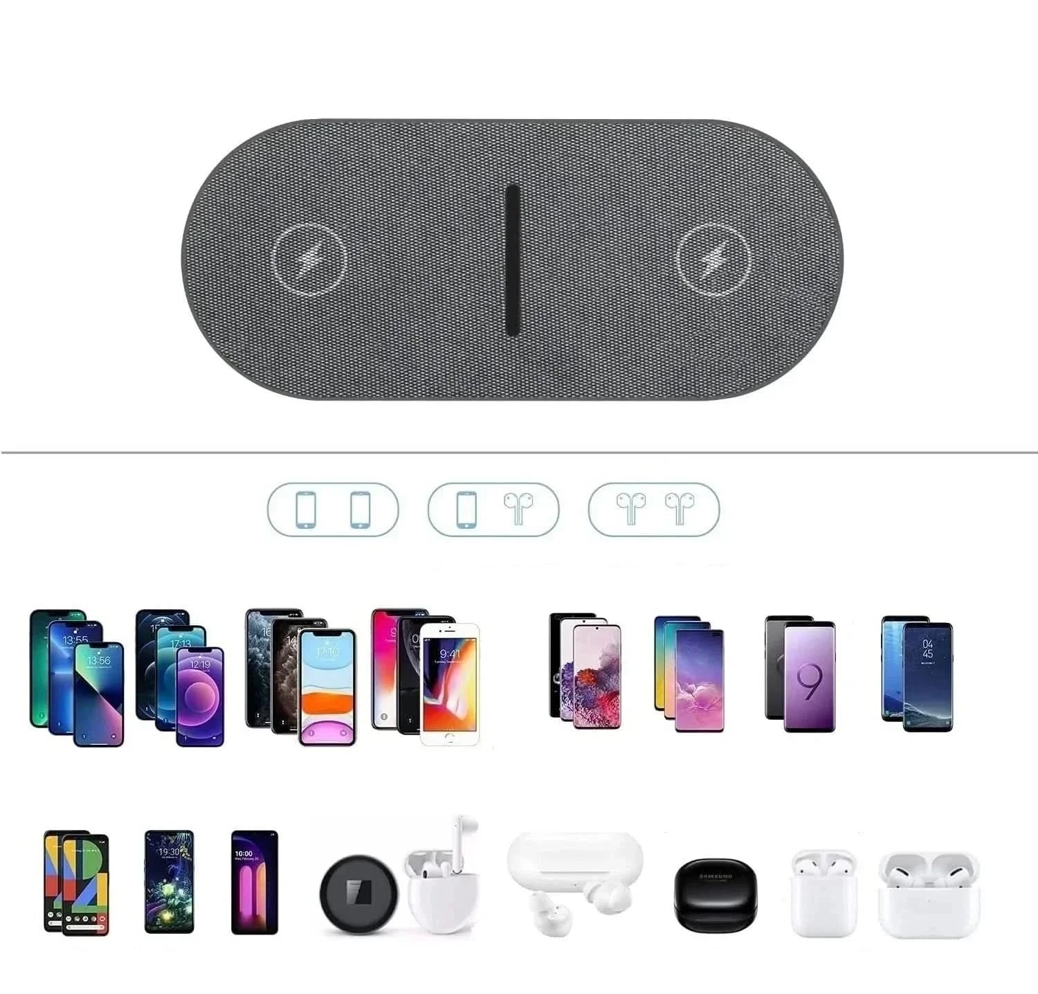 Langaton Latausasema 40 W iPhone ja Samsung Laitteille iPhone 15/14/13/12/11, AirPods 3 Pro, Samsung Galaxy S23/S22/S21 - Image 7