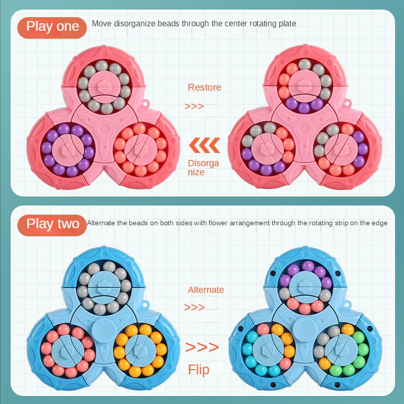 Lasten Fidget Spinner Taikapavut ja Rubikin Kuutio - Image 5