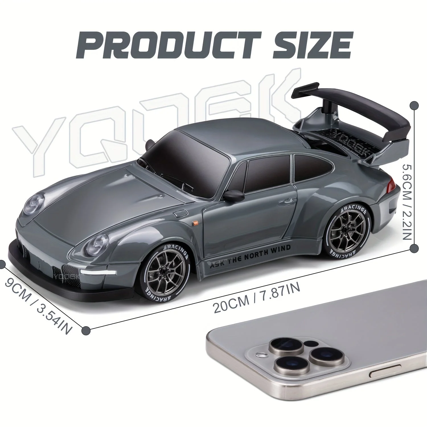 Lasten RC Drift Auto LED-valoilla 4WD - Image 2