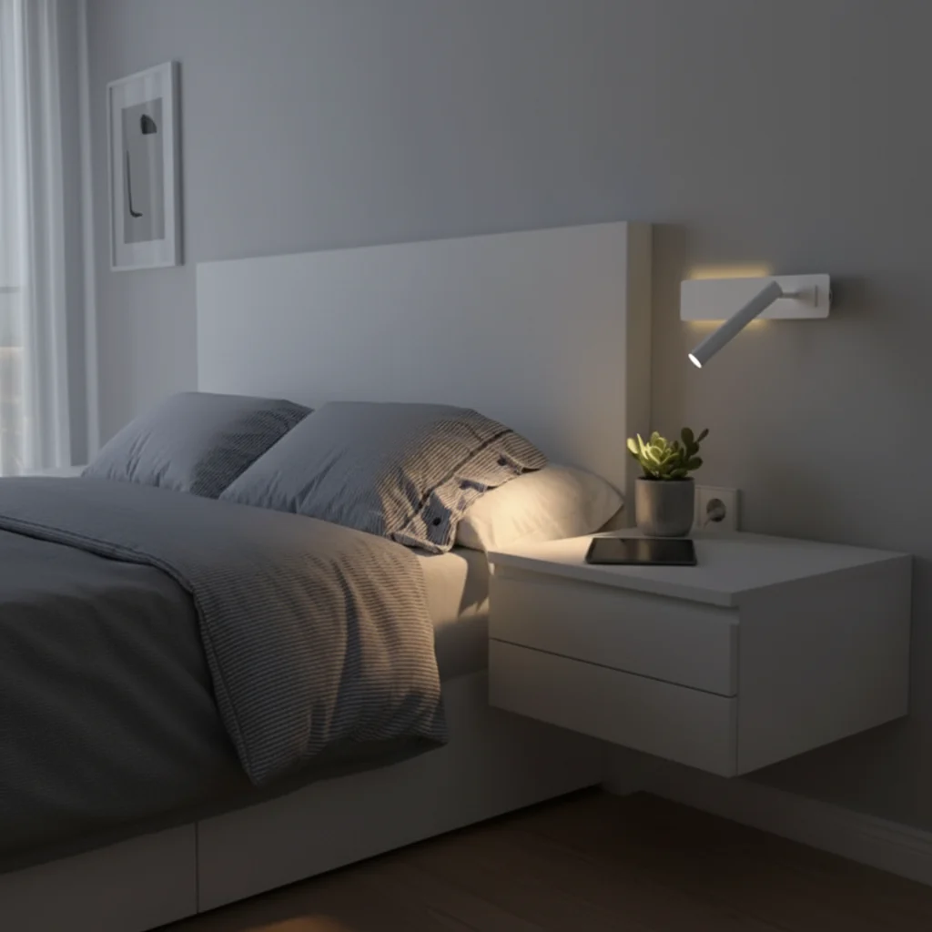 LED-seinävalaisin Sängyn Vierelle Pyörivä - Image 4