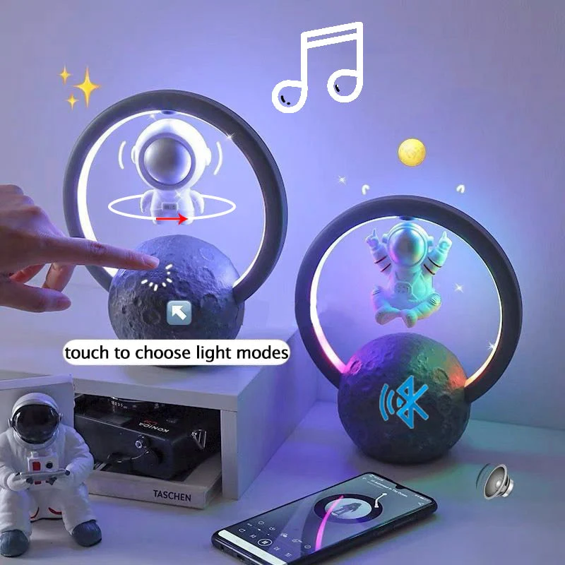 Levitating Astronaut Bluetooth Speaker Lamp Modern Design - Image 6
