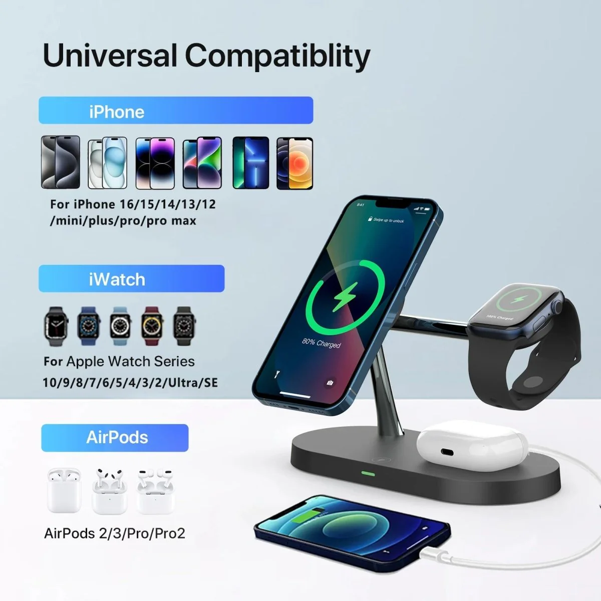 MagSafe-latausasema iPhonelle, Apple Watchille ja AirPods-laitteille - Image 7
