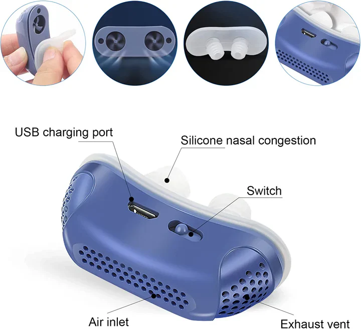 Maskiton Micro CPAP Kuorsauksen Estolaite Kompakti Matkustukseen - Image 2