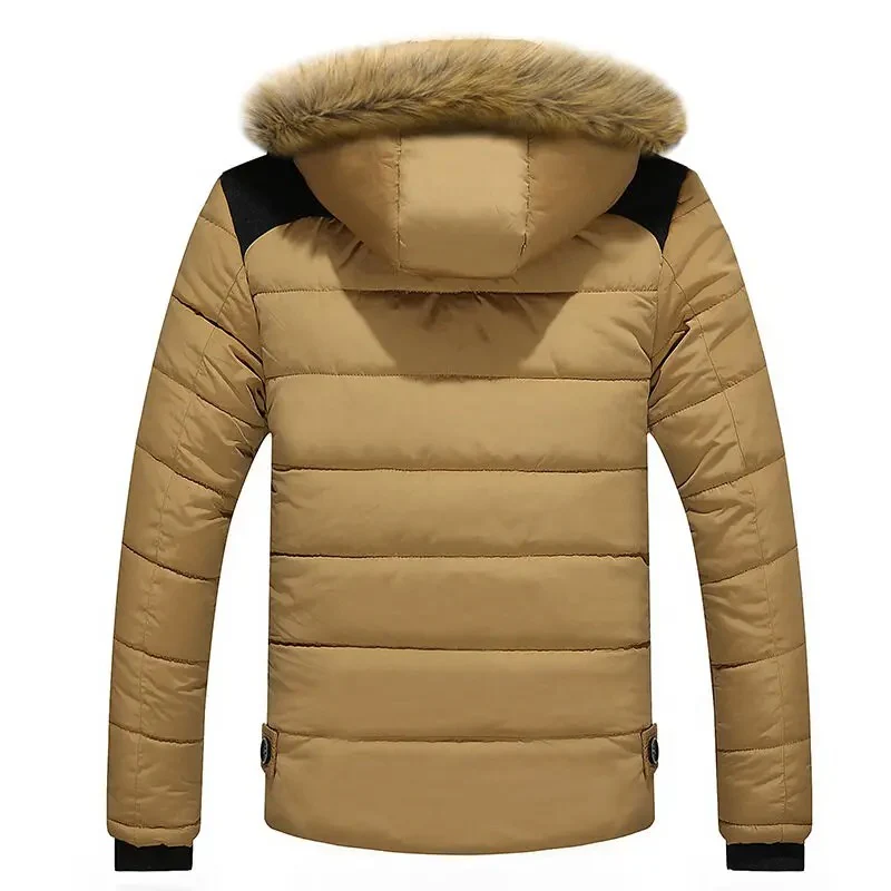 Miesten Fleece turkis alas puuvilla Parka - Image 8