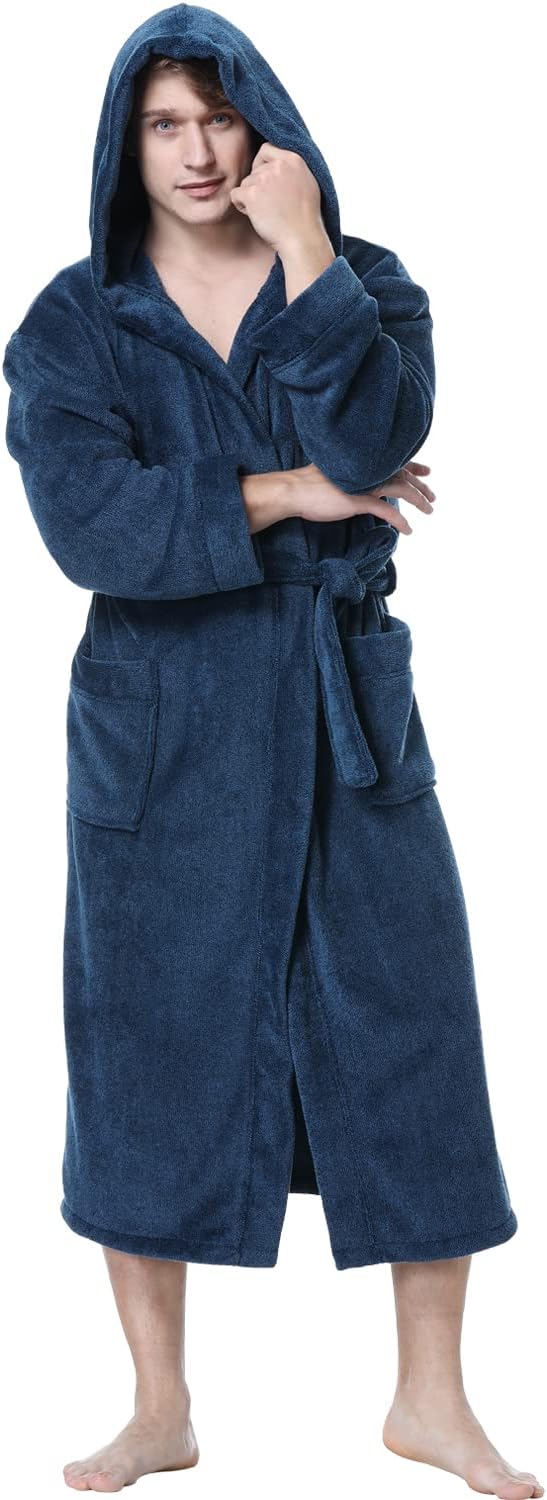 Miesten Kylpytakki Hupulla Tyylikkäällä Muotoilulla - Image 19