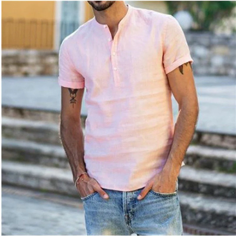 Miesten Linoblouse Tyylikäs ja Rentouttava - Image 6