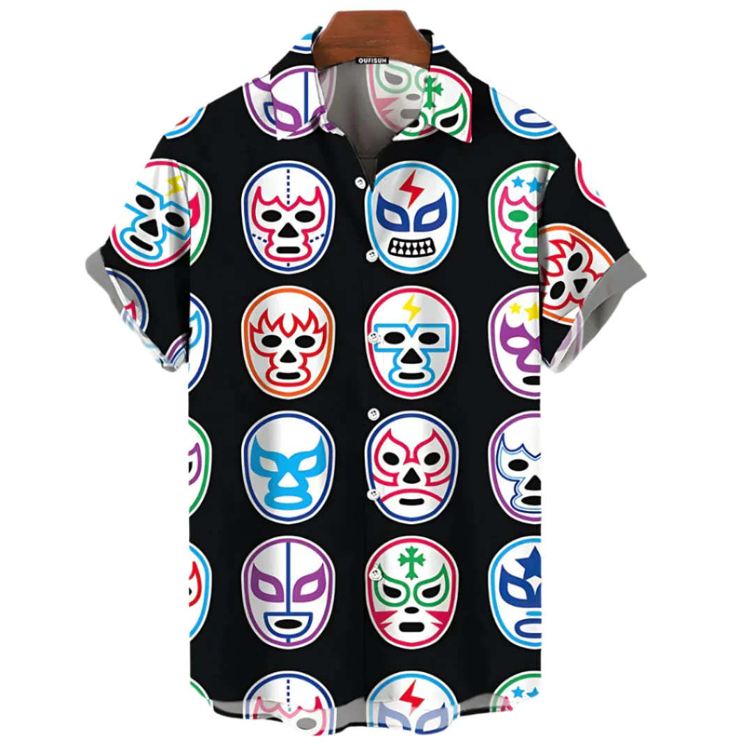 Miesten Luchador Maskit T-paita Rentoa Tyyliä