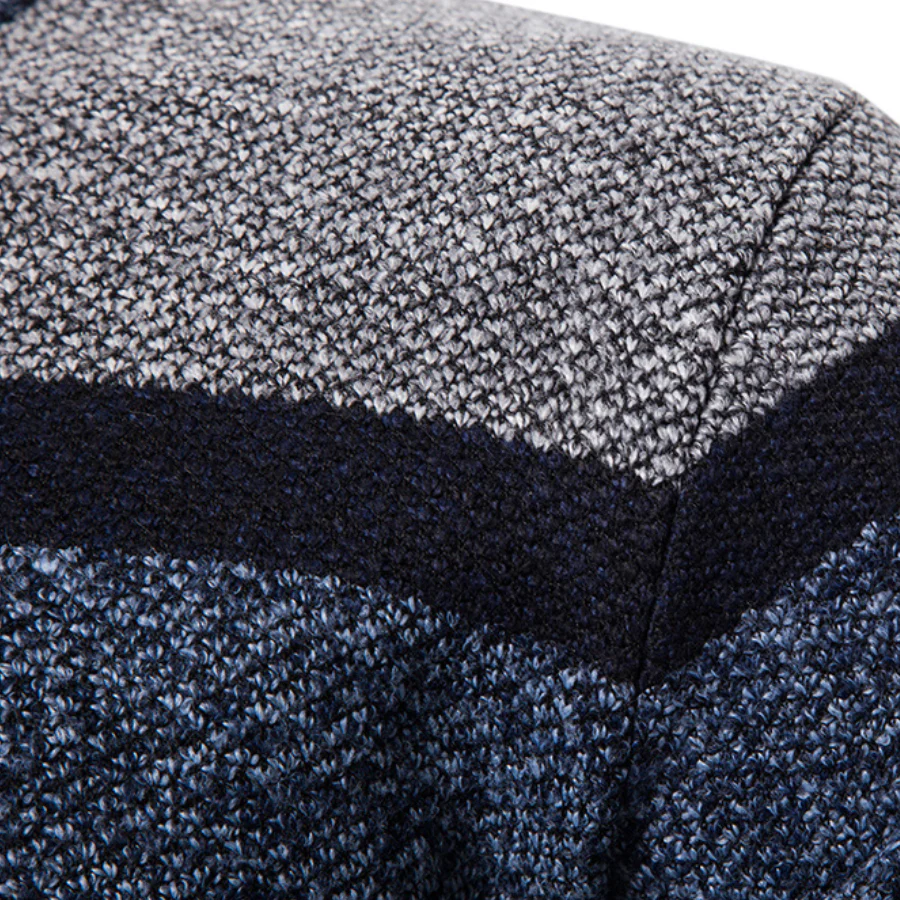 Miesten Neulecardigan Raidallinen Slim Fit Neule - Image 7