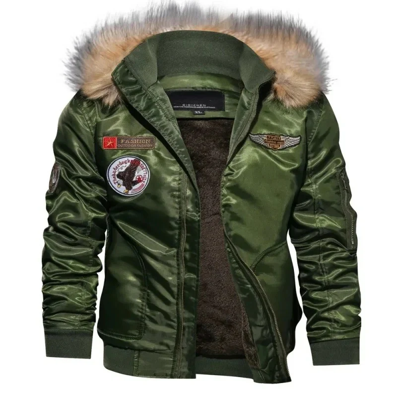 Miesten paksu pehmoinen bomber-takki - Image 3