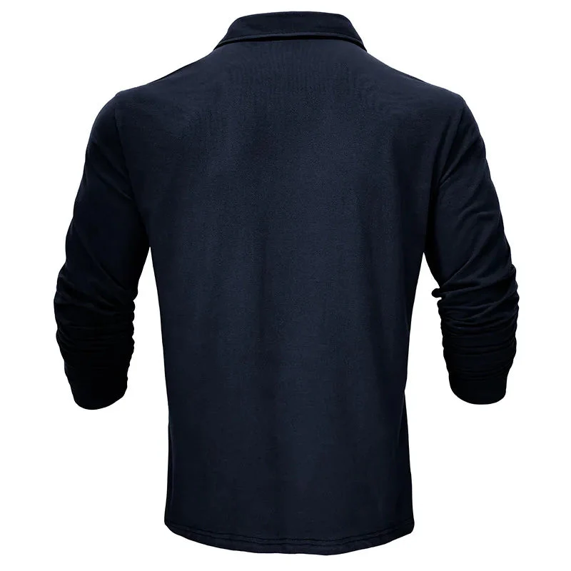Miesten Slim Fit Pitkähihainen Polopaita - Image 8