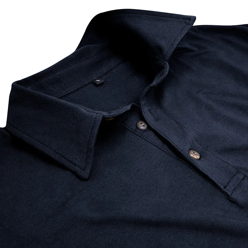 Miesten Slim Fit Pitkähihainen Polopaita - Image 9