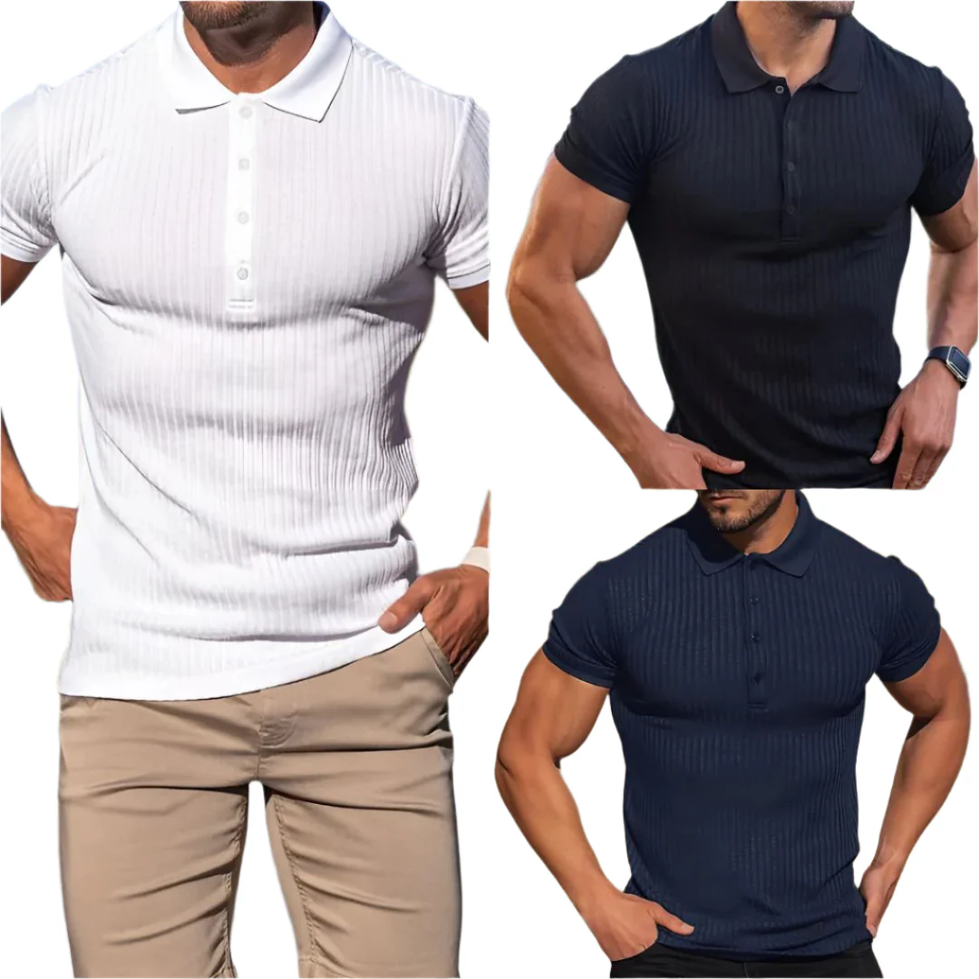 Miesten Polo Paita Ribbed