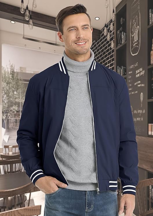Miesten Slim Fit Bomber-takki - Image 7
