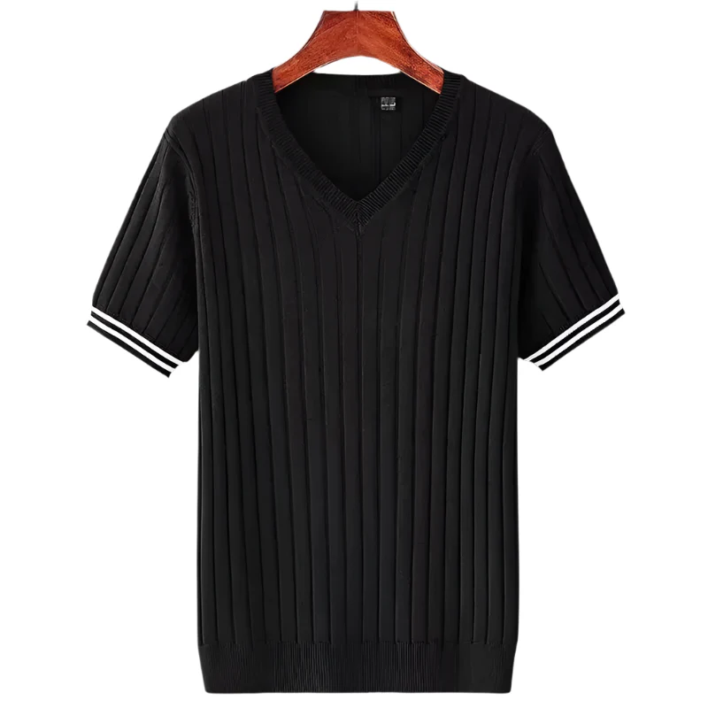 Miesten slim fit V-aukkoinen T-paita - Image 2