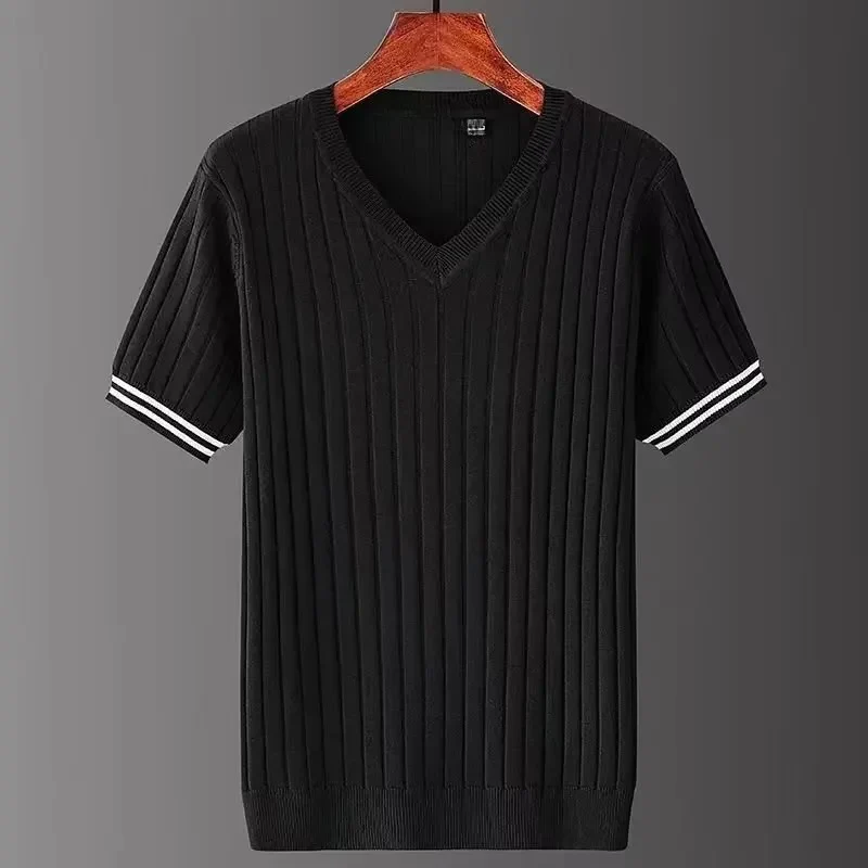 Miesten slim fit V-aukkoinen T-paita - Image 3