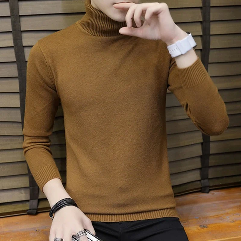 Miesten Slim Turtleneck Villajäljitelmäpaita - Image 13
