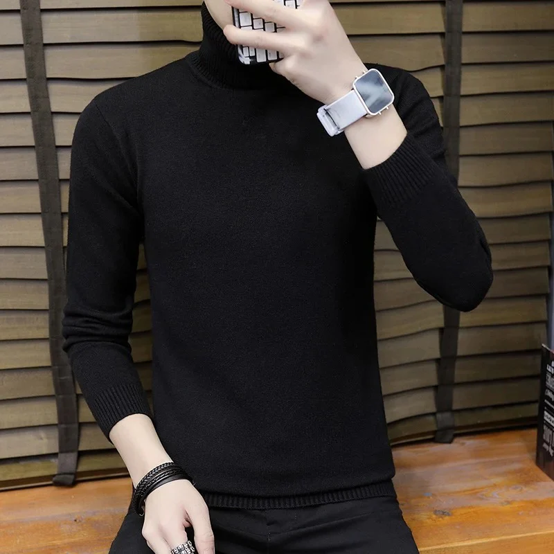 Miesten Slim Turtleneck Villajäljitelmäpaita - Image 14